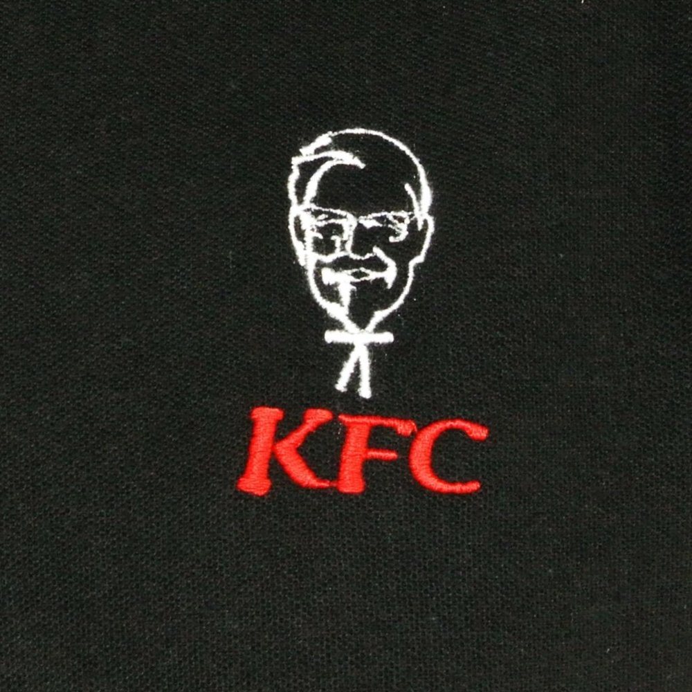 KFC Kentucky Fried Chicken Black Polo Shirt Employee Uniform NEW Size XL - Picture 4 of 10